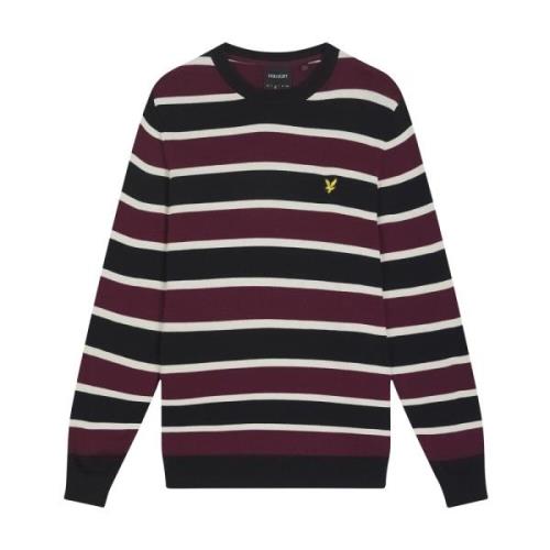 Lyle & Scott Randig Crew Neck Tröja Brown, Herr