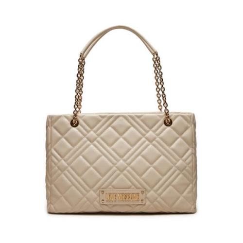 Love Moschino Ivory Väskor för Modeälskare Beige, Dam