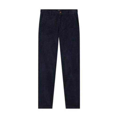 A.p.c. Ekologisk Bomull Straight Leg Byxor Blue, Herr