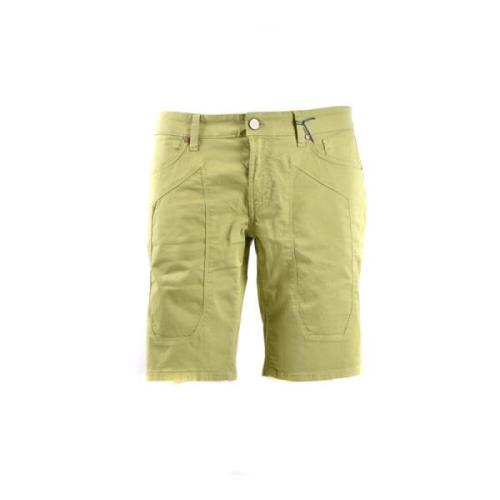 Jeckerson Casual Denim Shorts för Män Green, Herr