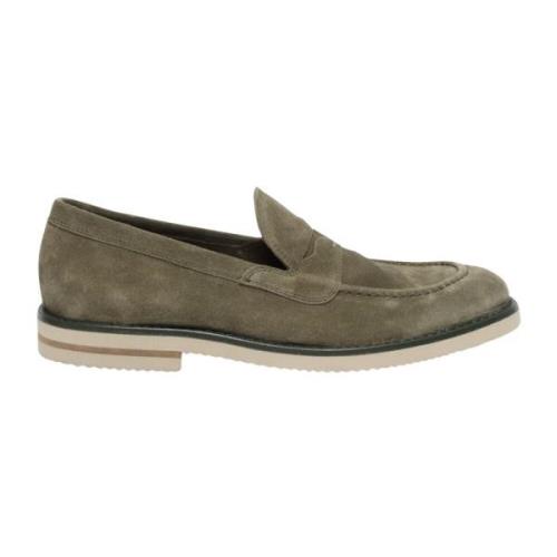 Hundred100 Grön Mocka Loafer Skor Green, Herr