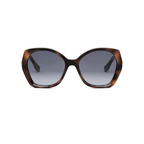 Fendi Rektangulära Acetat solglasögon med tonal logotyp Multicolor, Da...