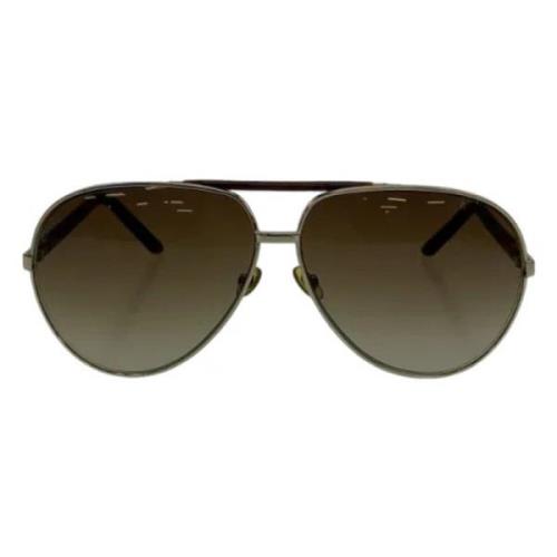 Gucci Vintage Pre-owned Plast solglasgon Brown, Dam