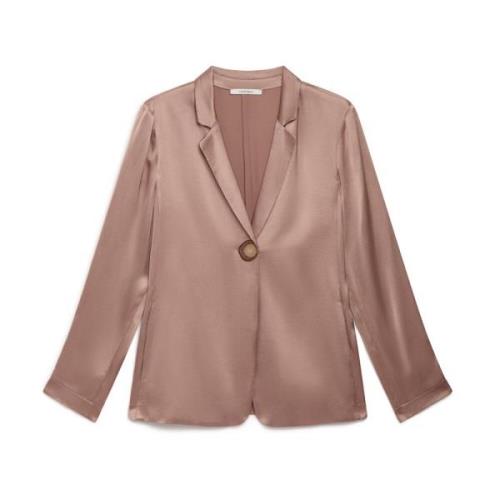 Maliparmi Elegant Cady Jacket med Speciell Knapp Brown, Dam