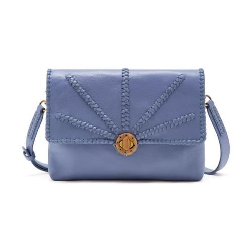 Maliparmi Vävd läder crossbody väska Blue, Dam