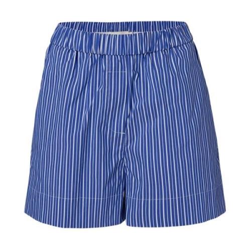 Wakakuu Icons Randiga Shorts för en Stilfull Look Blue, Dam