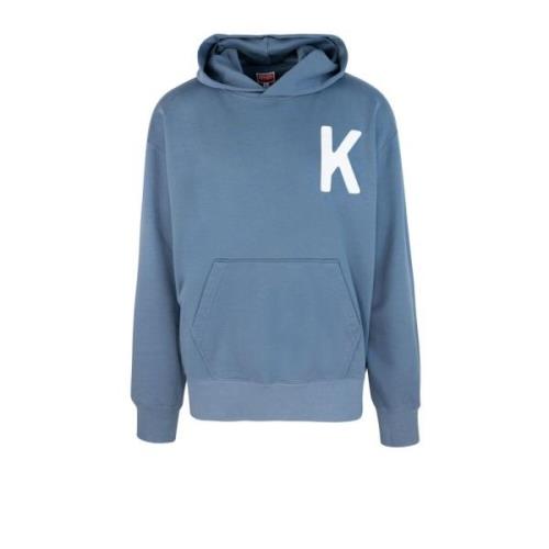 Kenzo Blå Lucky Tiger Hoodie Tröja Blue, Herr