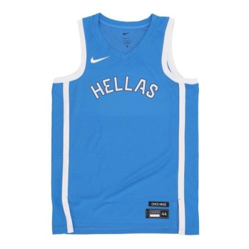 Nike Grekisk Basket Tank Top Begränsad Upplaga Blue, Herr