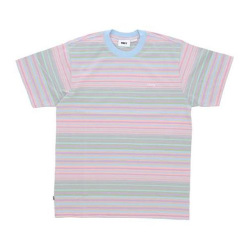 Obey Randig Himmelblå T-shirt Multicolor, Herr