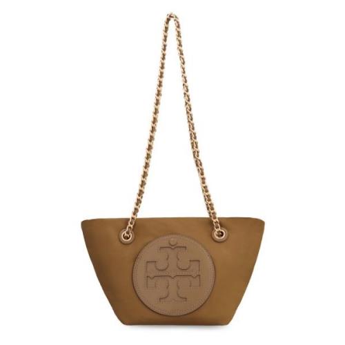 Tory Burch Liten Nylon Messenger Väska Brown, Dam