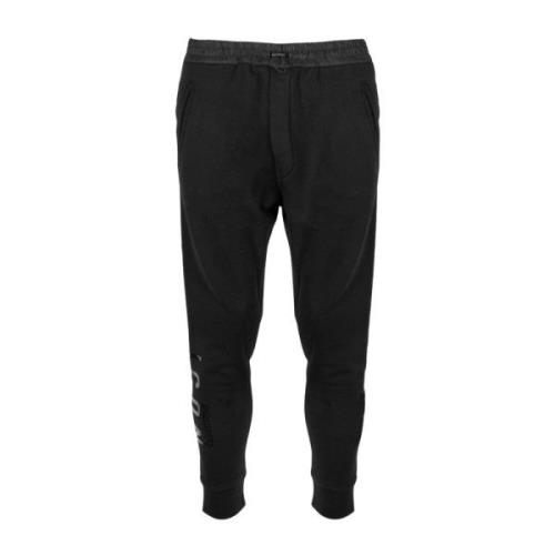 Dsquared2 Svarta Bomulls Sweatpants Aw23 Black, Herr