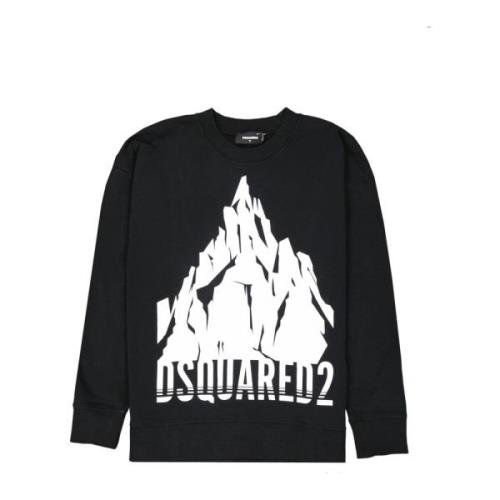 Dsquared2 Svart Bomullströja Ss22 Black, Herr