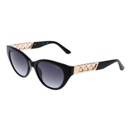 Guess Svart Cat Eye Solglasögon Gradient Linser Black, Unisex