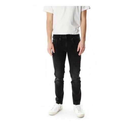 Pepe Jeans Slim Fit Jeans med låg midja Black, Herr