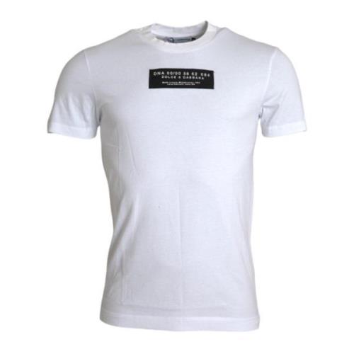 Dolce & Gabbana Vit Bomull Applique T-shirt White, Herr