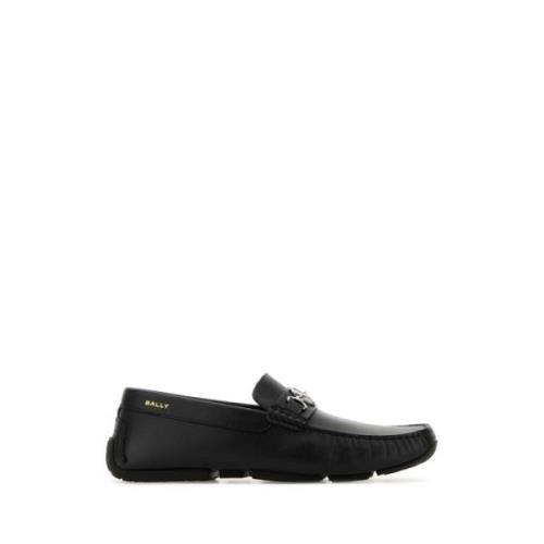 Bally Stiliga svarta läderloafers Black, Herr