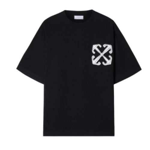 Off White Svarta T-shirts och Polos Black, Herr