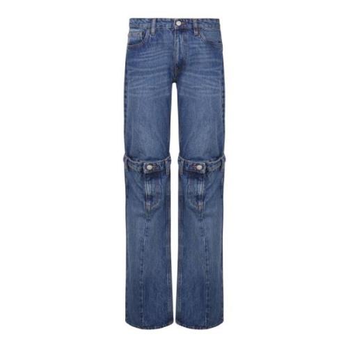 Coperni Blå Denim Jeans Dragkedja Knappstängning Blue, Dam