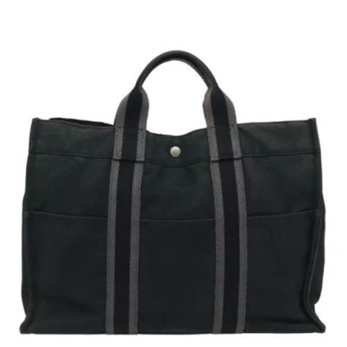 Hermès Vintage Pre-owned Canvas totevskor Black, Dam