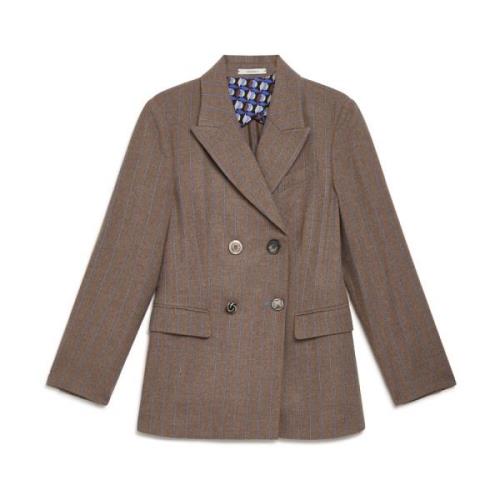 Maliparmi Ränder Blazer Gray, Dam