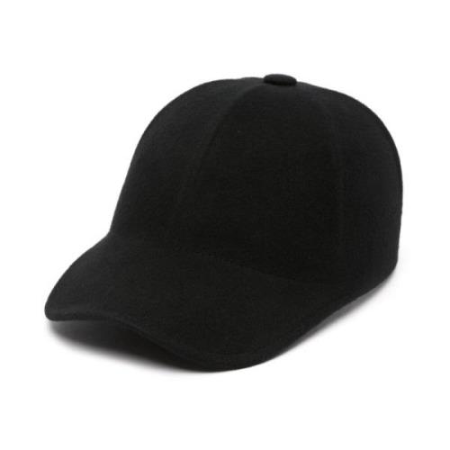 Borsalino Svart Ull Baseballkeps Black, Herr