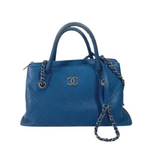 Chanel Vintage Pre-owned Laeder chanel-vskor Blue, Dam