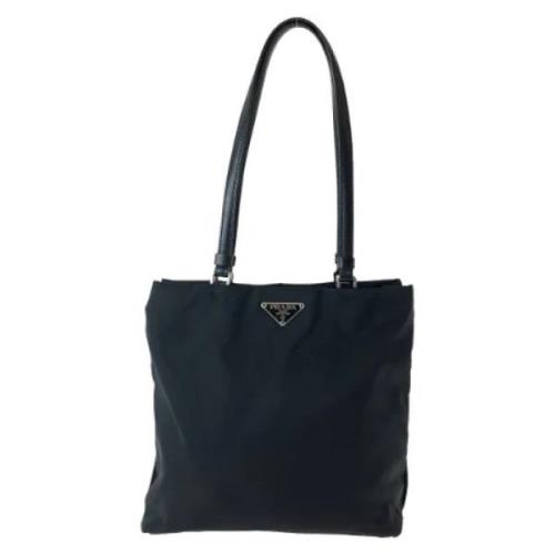 Prada Vintage Pre-owned Canvas totevskor Black, Dam