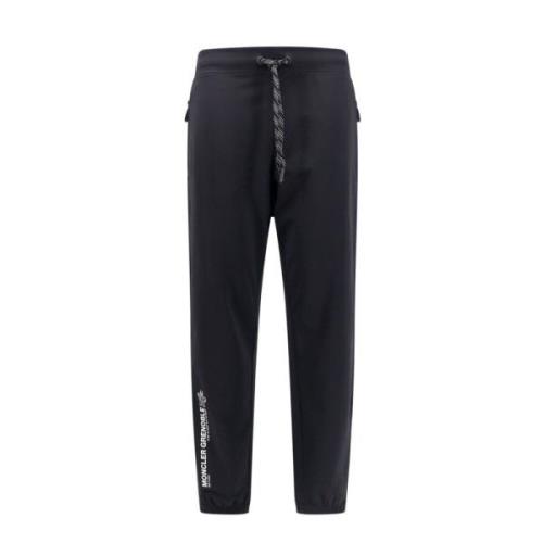 Moncler Nylon Elastisk Midja Byxa med Fickor Black, Herr