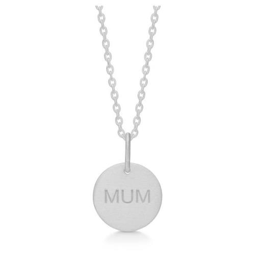 Frk. Lisberg MUM Silver Halsband Hänge Text Gray, Dam