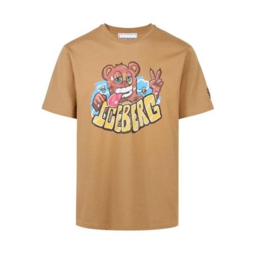 Iceberg Björntryck T-shirt Brown, Herr