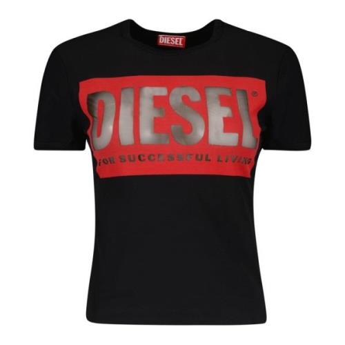 Diesel Svart Bomull T-Malun T-shirt Black, Dam