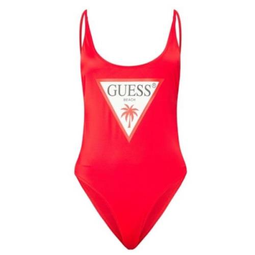 Guess Stiligt One Piece Kostym för Kvinnor Red, Dam