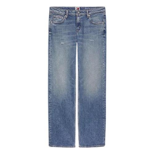 Tommy Hilfiger Distressed Denim Straight Jeans Blue, Dam