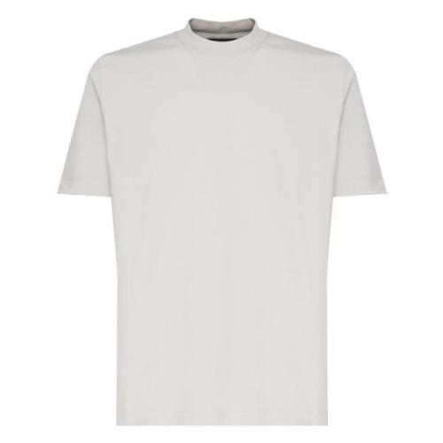 Giuliano Galiano Beige Bomull T-shirt med Rund Krage Beige, Herr