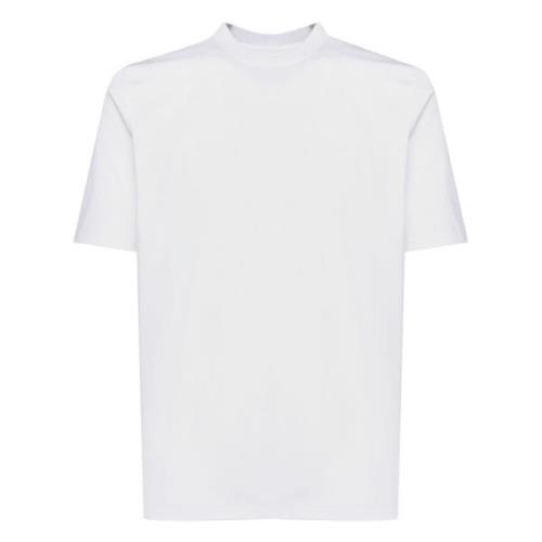 Giuliano Galiano Vit T-shirt Rund Hals Halva ärmar White, Herr