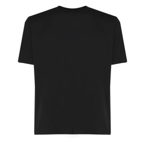 Giuliano Galiano Svart rundhalsad T-shirt tillverkad i Italien Black, ...