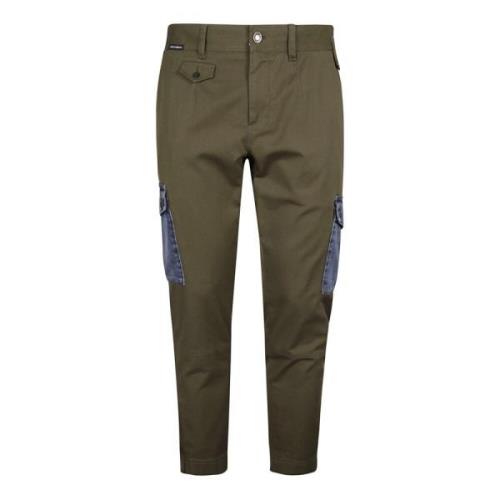 Dolce & Gabbana Khaki Grön Denimfickbyxor Green, Herr