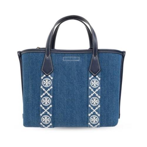 Tory Burch Denim Toteväska Multifärgad Blue, Dam