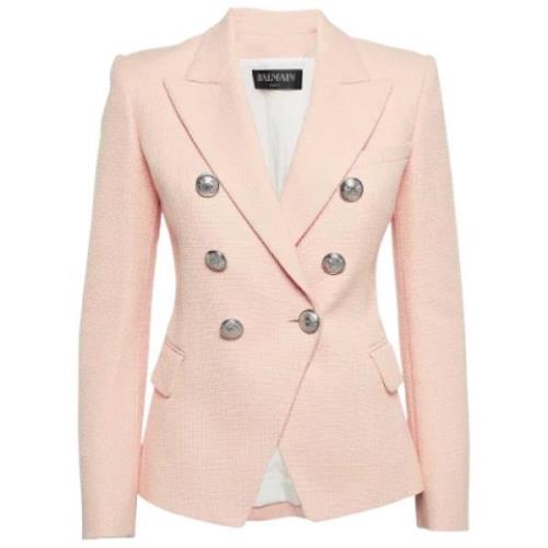 Balmain Pre-owned Pre-owned Canvas ytterklder Pink, Dam