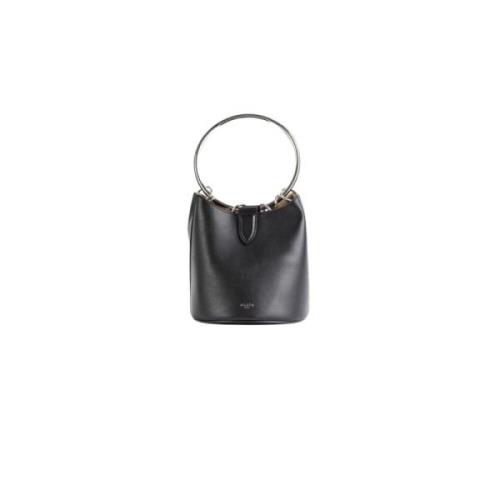 Alaïa Svart Läder Ring Hink Väska Black, Dam