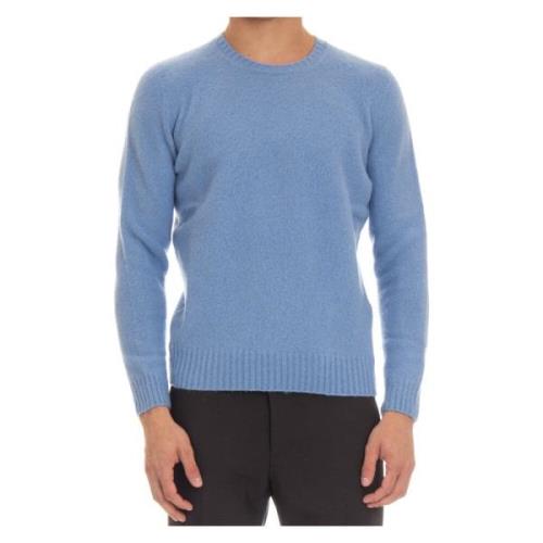 Drumohr Blå Crew Neck Tröja Mjuk Beröring Blue, Herr