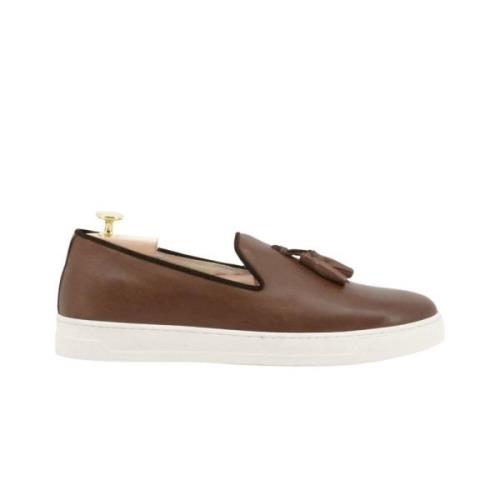 Duca di Morrone Diego Läder Loafers Vår/Sommar Kollektion Brown, Herr