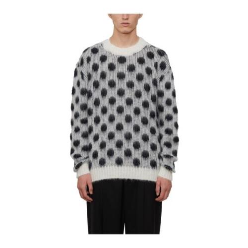 Marni Polka Dot Mohairtröja White, Herr