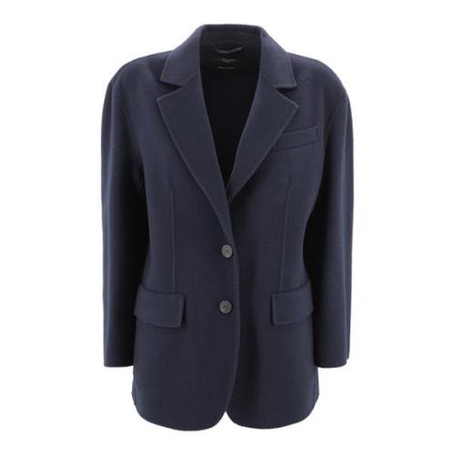 Max Mara Weekend Blå Ull-Blazer Blue, Dam