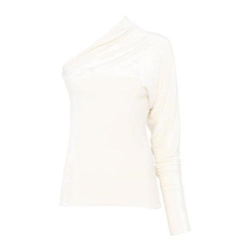 Rick Owens Champagne Top för eleganta tillfällen White, Dam