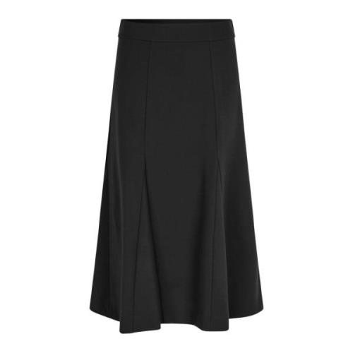 Masai Elegant Svart Kjol Maseung Stil Black, Dam