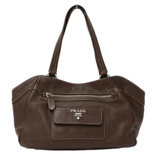 Prada Vintage Pre-owned Laeder totevskor Brown, Dam