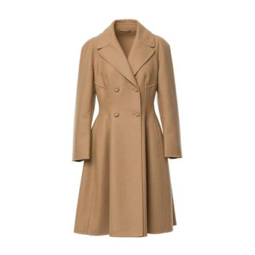 Ermanno Scervino Elegant Double-Breasted Coat Brown, Dam