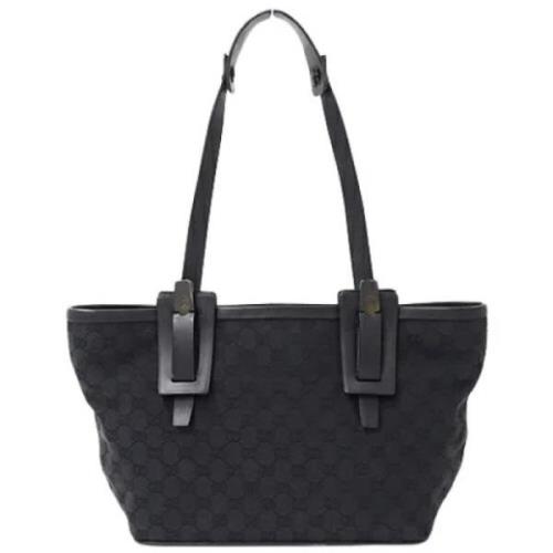 Gucci Vintage Pre-owned Canvas totevskor Black, Dam