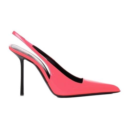 Saint Laurent Korall Patentläder Klackmules Pink, Dam